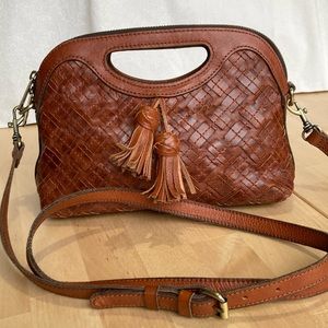 Patricia Nash Sanza Leather Braided Large Clutch